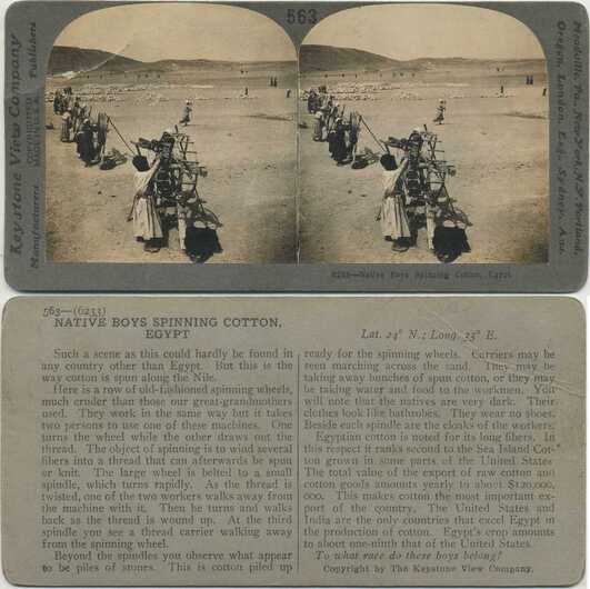 Native Boys Spinning Cotton