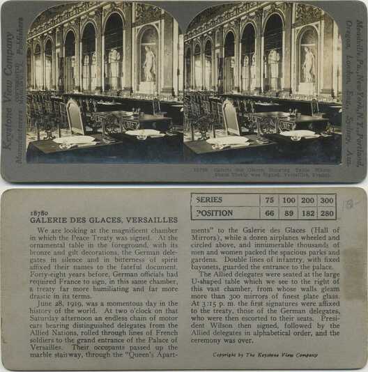 Hall of Mirrors, Peace Treaty Table