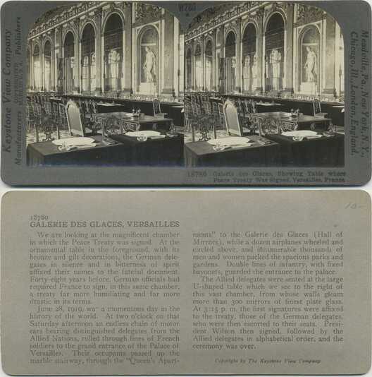 Hall of Mirrors, Treaty Signing Table