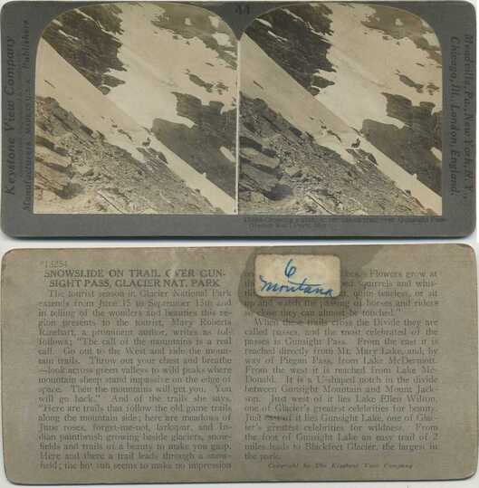 Snowslide on Trail, Gunsight Pass