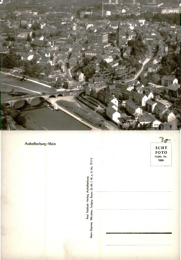 Aerial View of Aschaffenburg and Main