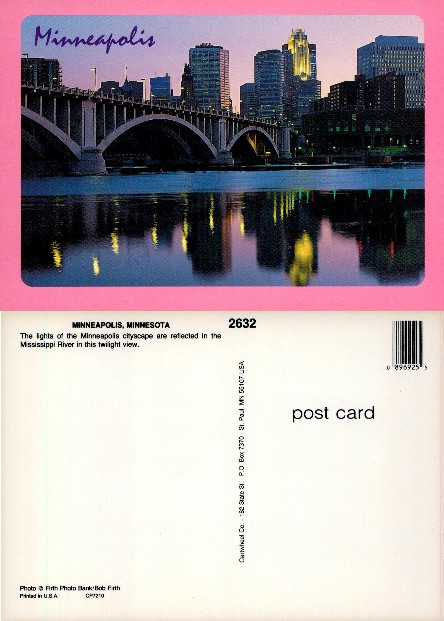 Minneapolis Skyline & Bridge at Twilight