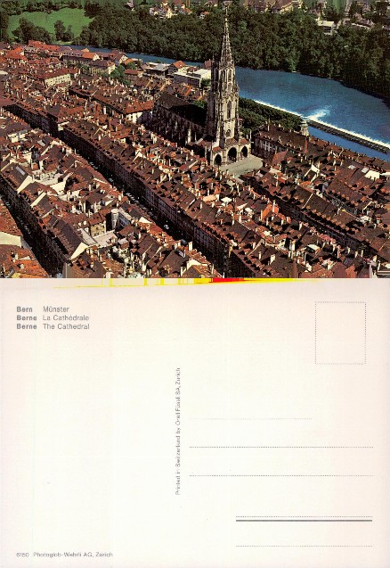 Bern Minster and Old City Aerial View