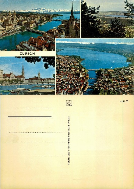 Zurich City and Lake Views Collage