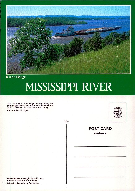 River Barge on Mississippi River