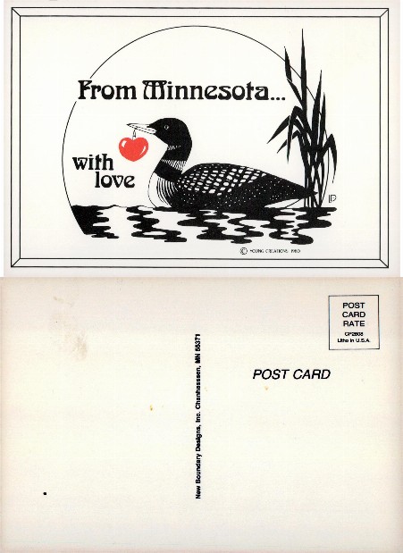 Loon with Heart, Minnesota Theme
