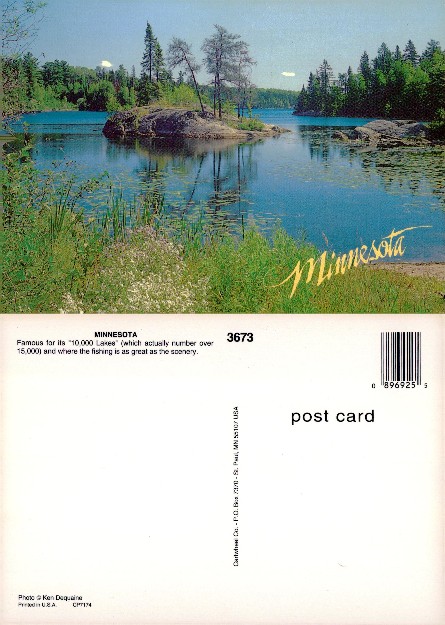 Lake with Rocky Island and Trees