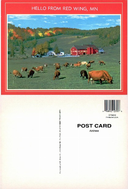 Autumn Farm Landscape with Cows
