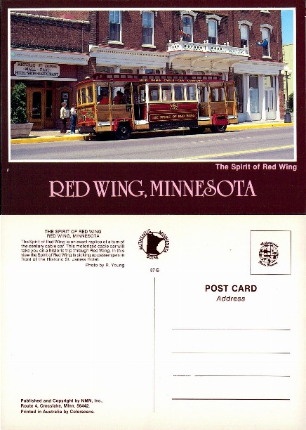 Trolley in front of Historic Hotel