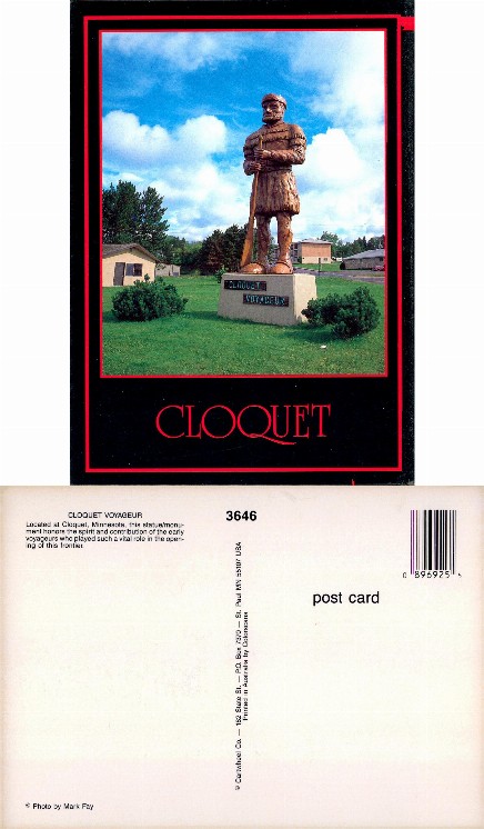 Cloquet Voyageur Statue