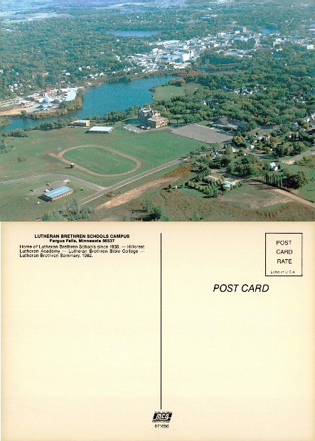 Aerial View of School Campus and Town