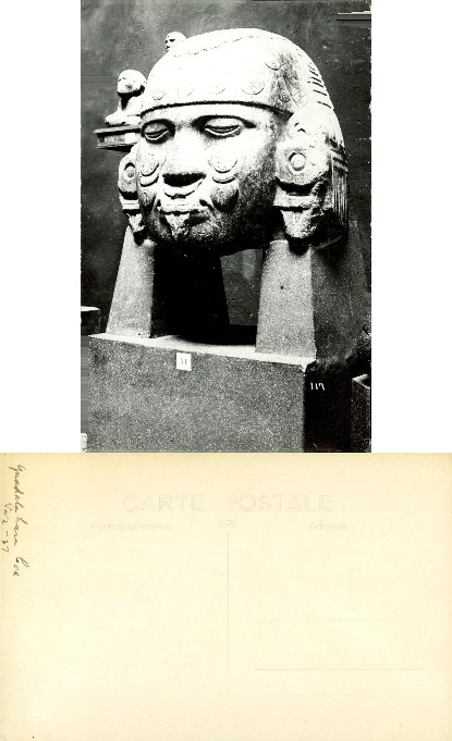 Ancient Stone Head Sculpture