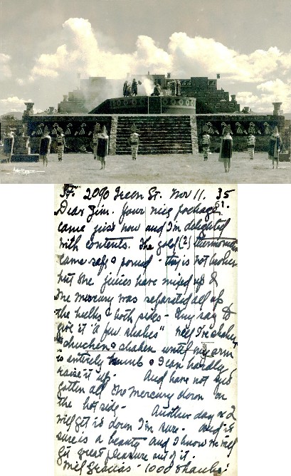 Ancient Pyramid with Ceremonial Figures