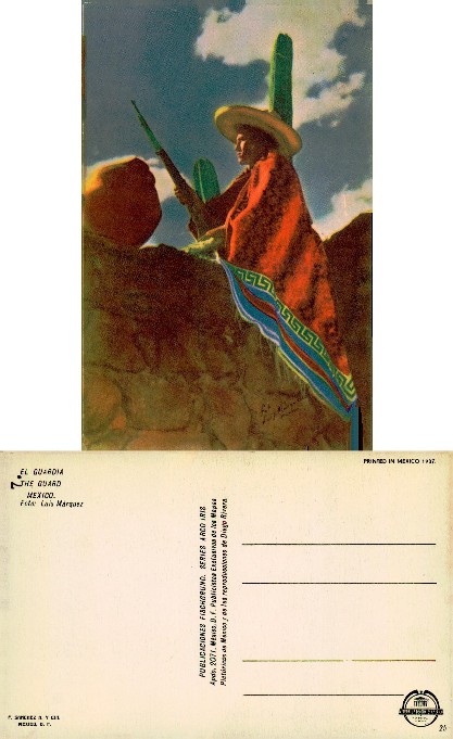 Mexican Guard with Rifle and Cacti