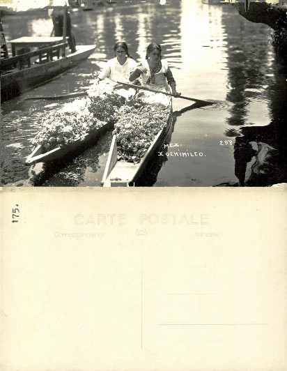 Women in flower boat, Xochimilco