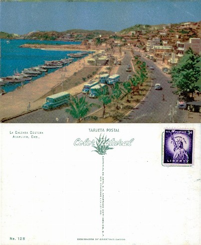 Coastal Road with Boats and Town