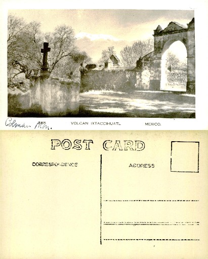 Cross, Archway, and Iztaccihuatl Volcano