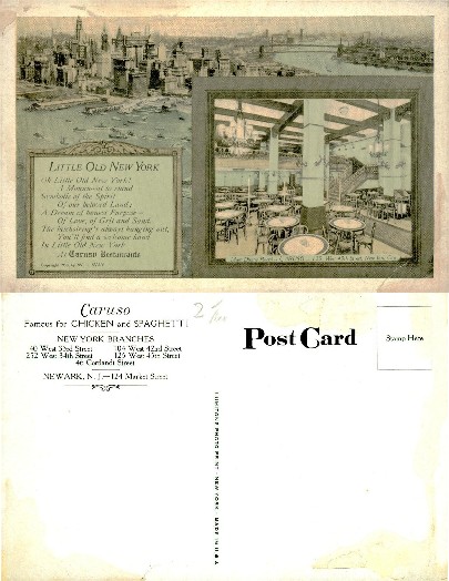 New York Skyline & Caruso Restaurant