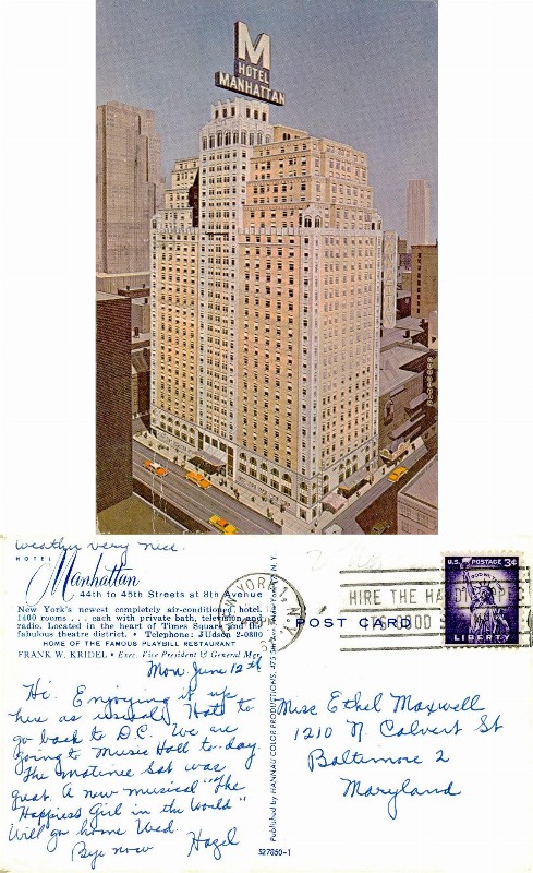 Hotel Manhattan Exterior View