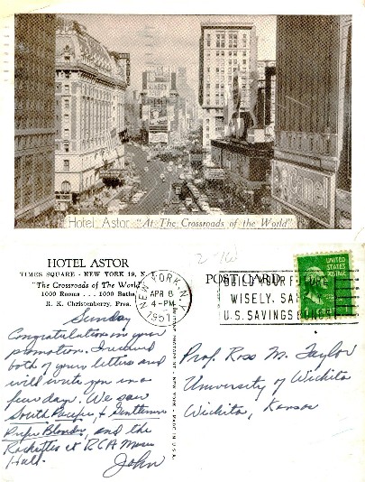 Hotel Astor and Times Square