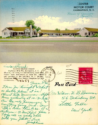 Motor Court Building with Cars