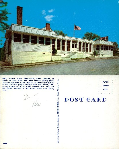 USO Club Building with US Flag