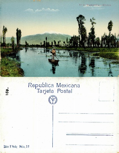 Man in Canoe, Xochimilco Canal