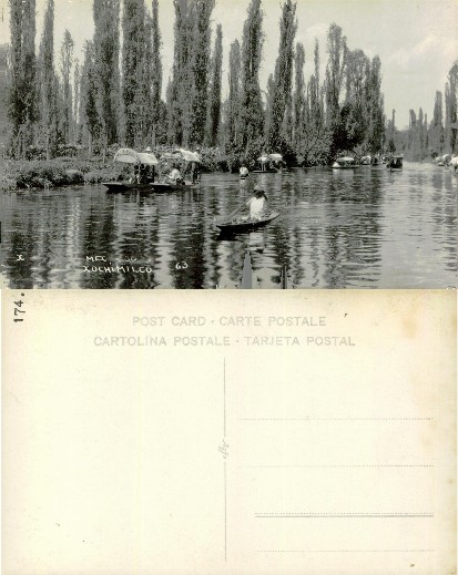 Boats on Xochimilco Canal
