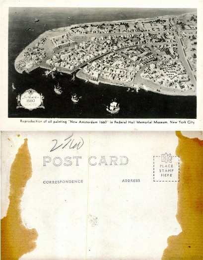 Aerial View of New Amsterdam 1660