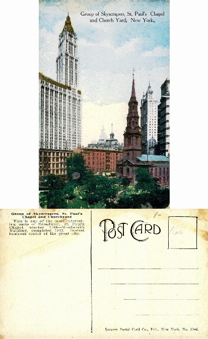 Skyscrapers & St. Paul's Chapel, NYC