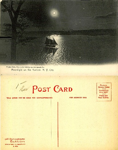 Moonlight Scene with Sailboat