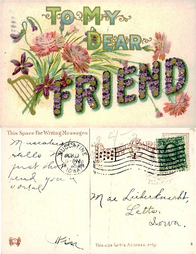 Floral Greeting Card with Text