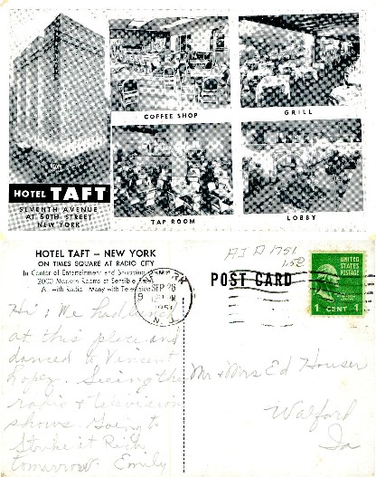 Hotel Taft Exterior and Interior Views