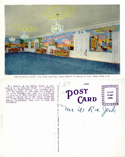 Colonial Room, Park Central Hotel