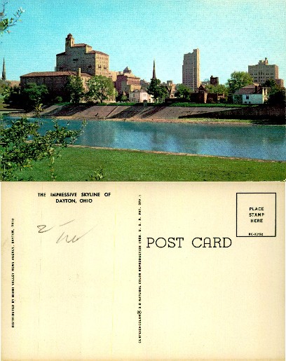 Dayton Ohio Skyline River View