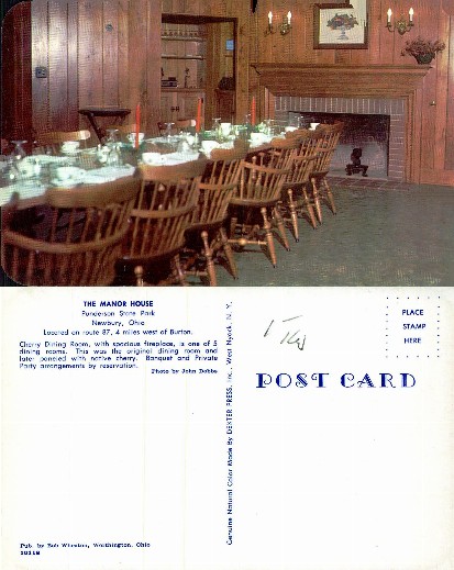 Dining Room Interior with Fireplace
