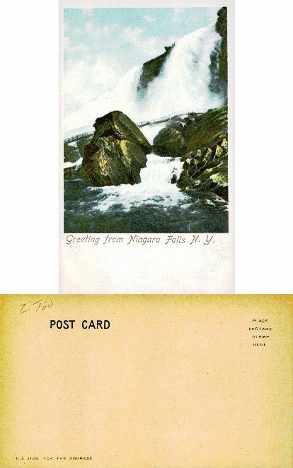 Niagara Falls with Rapids and Rocks
