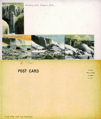 Multi-View of Niagara Falls in Winter