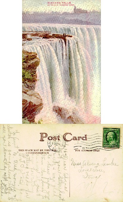 Niagara Falls with Tourists & Hotel