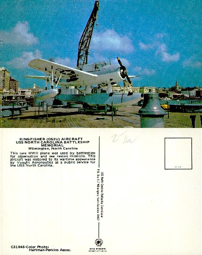 Kingfisher Aircraft on Battleship
